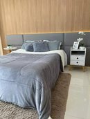 Cabecera Maxiline – Tapizada en Lino Gris 240x110 cm