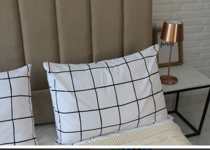 Respaldo Placa Lui 60x20 cm – Tapizada en Lino Beige