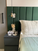 Respaldo Placa 60x20 cm – Tapizada en Lino Verde