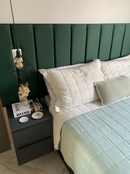 Respaldo Placa 60x20 cm – Tapizada en Lino Verde