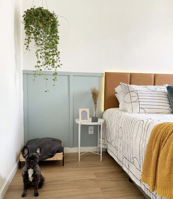 Placa Decorativa Lui 80x40 cm – Tapizada en Cuerina Caramelo