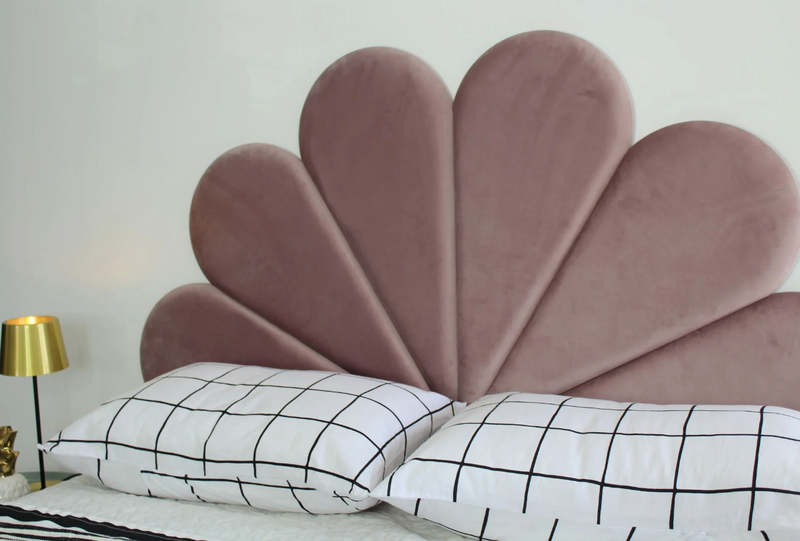 Cabecera Decorativa en Tela Gamuza Rosada