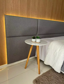 Cabecera Maxiline – Tapizada en Lino Gris 240x110 cm