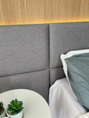 Cabecera Maxiline – Tapizada en Lino Gris 240x110 cm