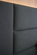 Cabecera Maxiline 320x120 cm – Tapizada en Lino Azul Petróleo