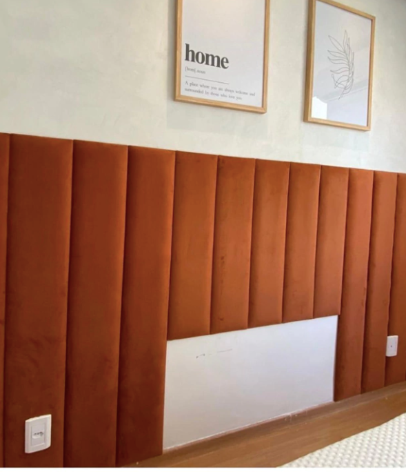 Cabecera Tapizada 2.20 x 1.20 m – Suede Terracota